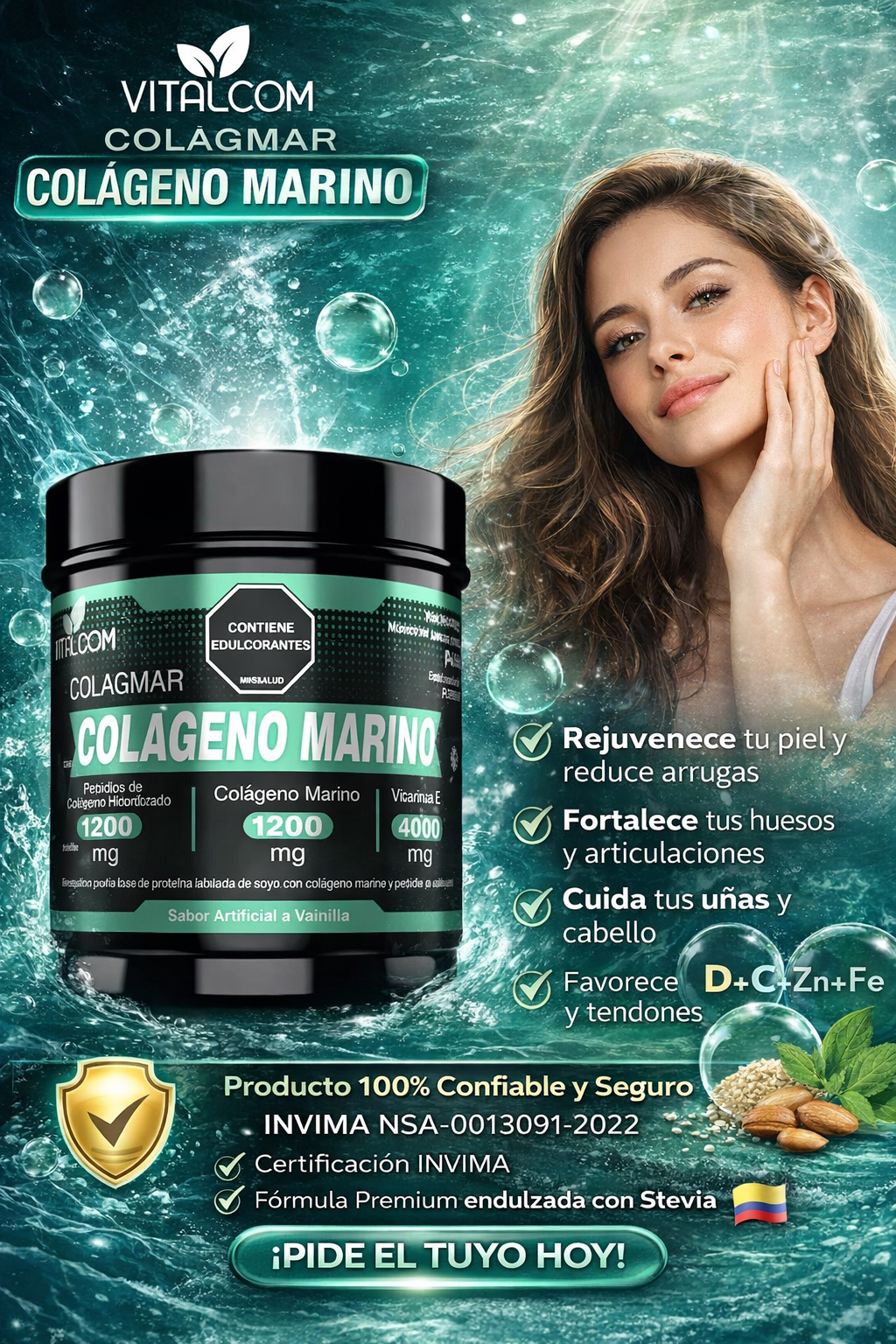Colágeno Marino COLAGMAR 500gr Vainilla