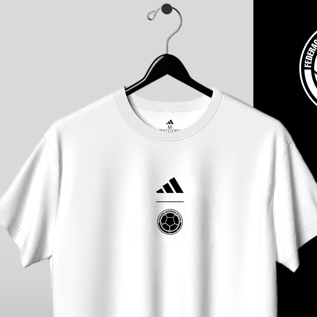 Camiseta Colombia Blanca/Negra – Edición Fan